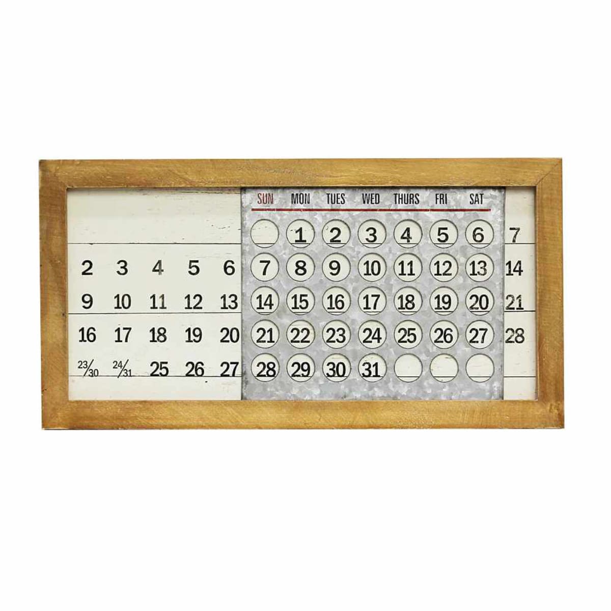 万年カレンダー WOODEN PERPETUAL CALENDAR MINI 掛け置き両用 35cm×18cm （ 万年 カレンダー 木製 ブリキ 卓上 カレンダー 壁掛け 卓上 壁面 おしゃれ レトロ アンティーク調 ヴィンテージ ビンテージ インテリア 雑貨 ）:リビングート JRE MALL店通販  | JRE MALL ...