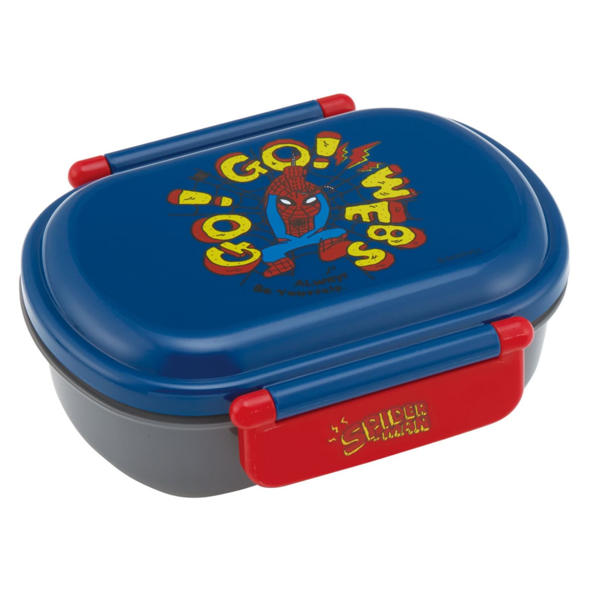 弁当箱 1段 360ml 抗菌ふわっとタイトランチ SPIDERCOMIC （ スパイダーマン ランチボックス 食洗機対応 レンジ対応 抗菌 日本製  ドーム蓋 キッズ 子供 食洗機OK レンジOK お弁当 弁当 一段 2点ロック 銀 AG 抗菌加工 ）:リビングート JRE MALL店通販 |  JRE MALL ...