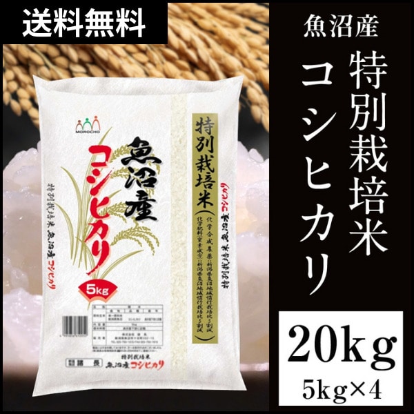 送料無料] 令和6年産 新米 魚沼産 コシヒカリ お米20kg(5kg×4) 新潟県魚沼 令和6年産 新米 【5～8営業日以内出荷】※代引不可  ※沖縄不可 倉庫C:暮らすグルメ通販 | JRE MALLショッピング | JRE POINTが貯まる・使える