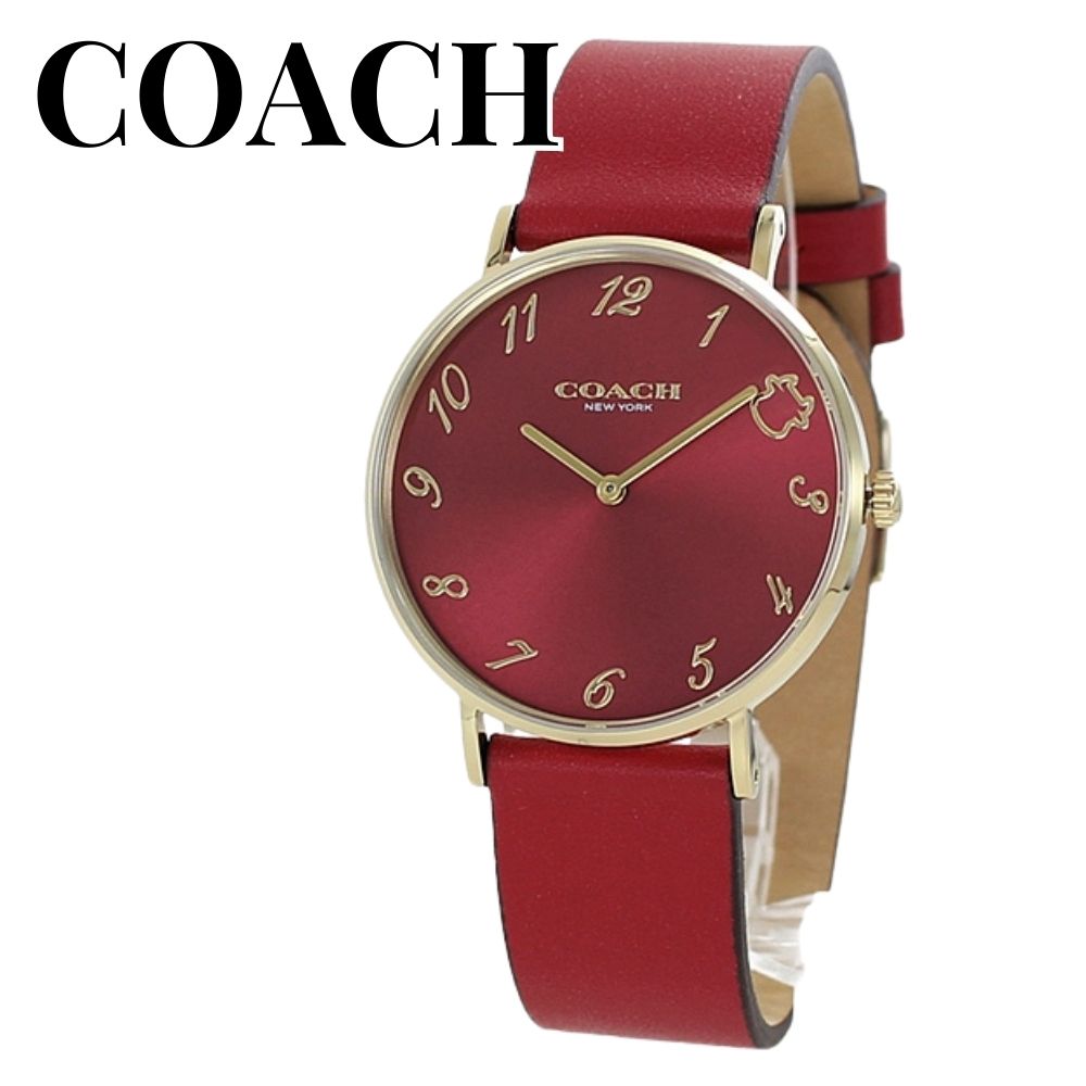 還暦祝い 丑年 干支 女性 赤 コーチ レディース 母の日 腕時計 手表